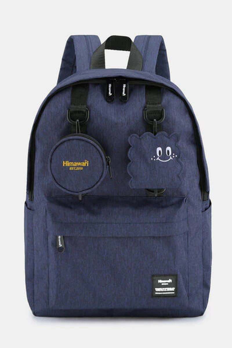 Himawari Waterproof Canvas Backpack with Detachable Coin Purse