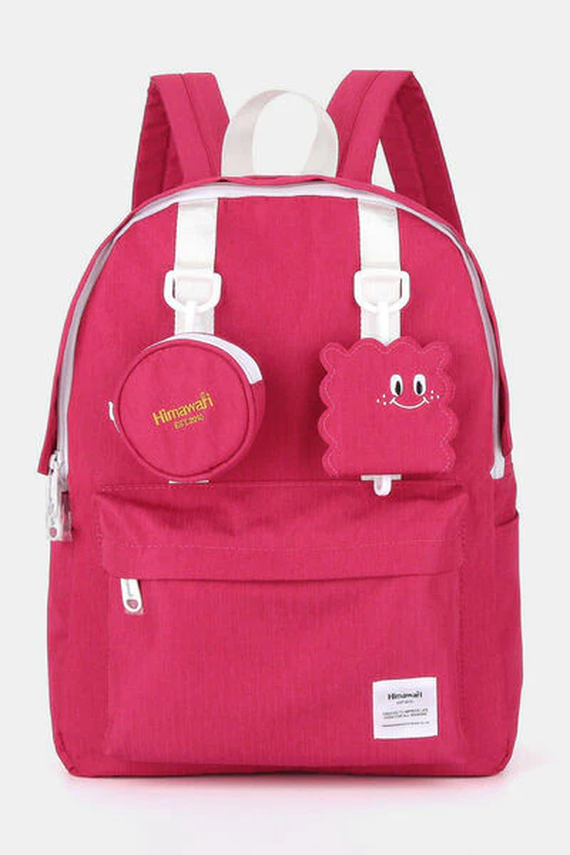 Himawari Waterproof Canvas Backpack with Detachable Coin Purse