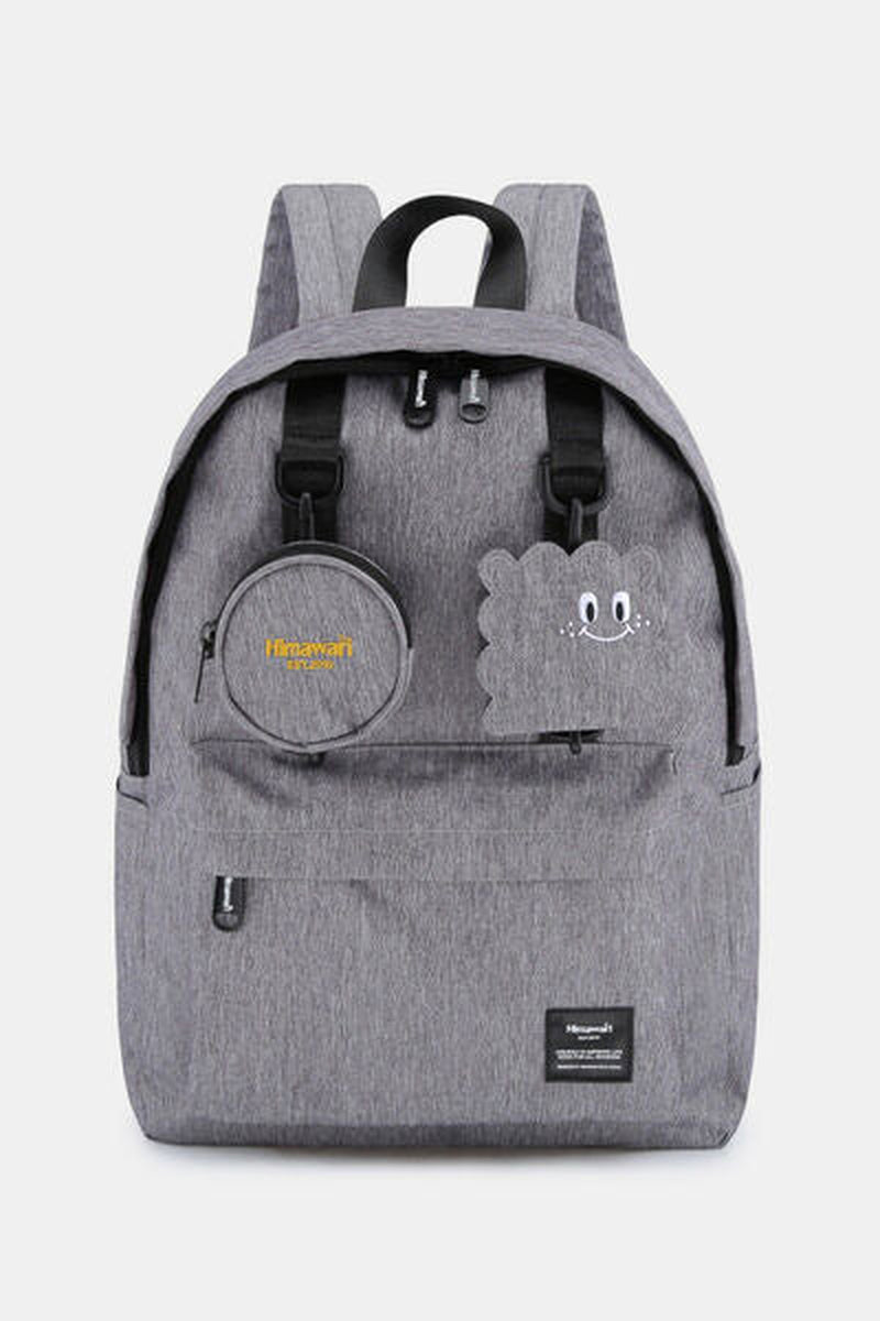 Himawari Waterproof Canvas Backpack with Detachable Coin Purse