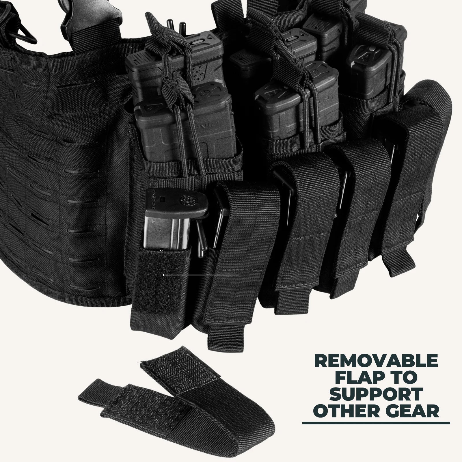 Tactical Chest Rig Vest with Kangaroo Magazine Pouch for Military Recon and Airsoft Activities